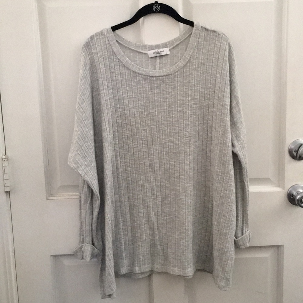 Carly Jean Light Gray Sweater